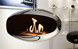 Hangende bio-ethanol open haard