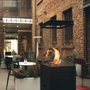 Terrasverwarming met vlammen