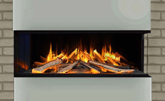 Electric fireplace with realistic flame