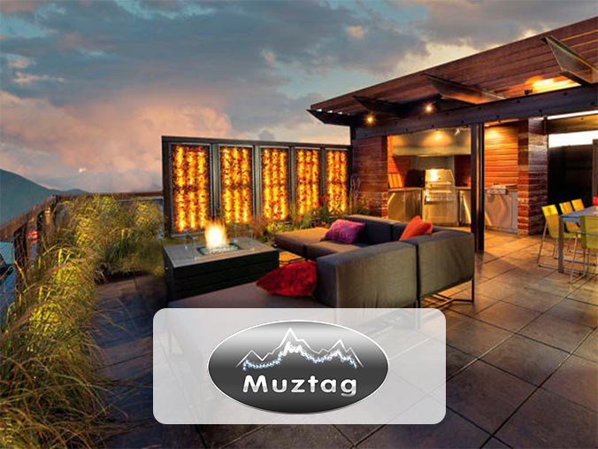 Muztag gashaard voor buiten logo