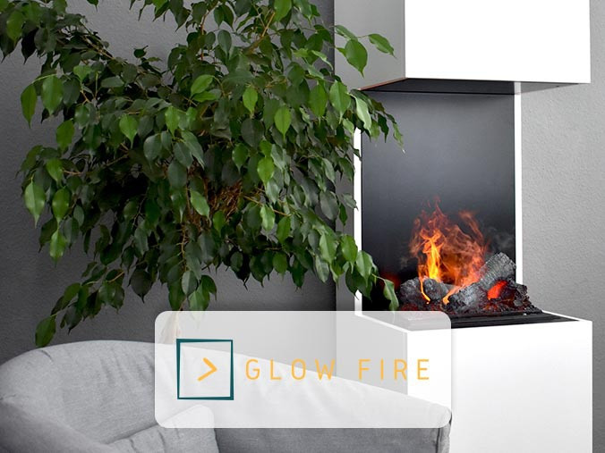 Glow fire haard