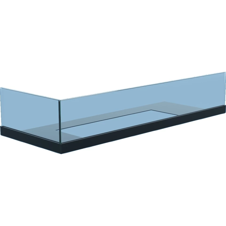Glas voor hoekhaard - 60 cm links | Bioethanolhaard-shop.nl | Accessoires voor een bio-ethanol haard
