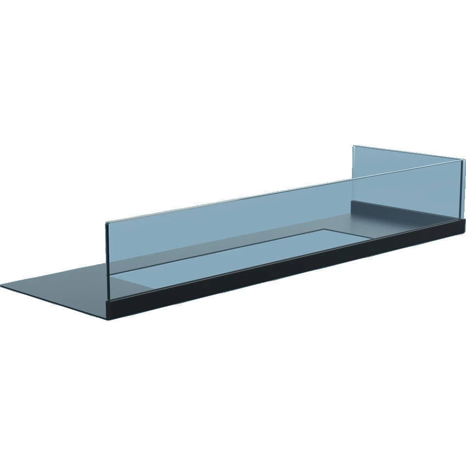Glas voor hoekhaard - 70 cm rechts | Bioethanolhaard-shop.nl | Accessoires voor een bio-ethanol haard