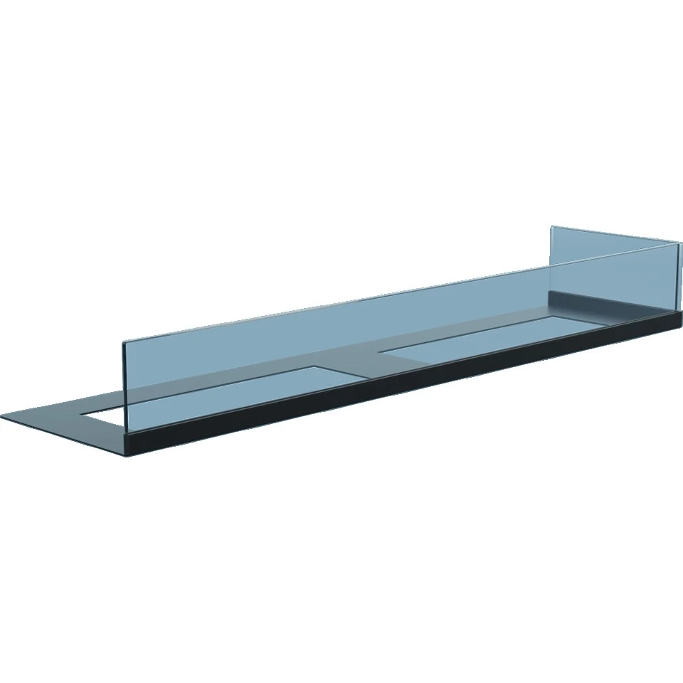 Glas voor hoekhaard - 90 cm rechts | Bioethanolhaard-shop.nl | Accessoires voor een bio-ethanol haard