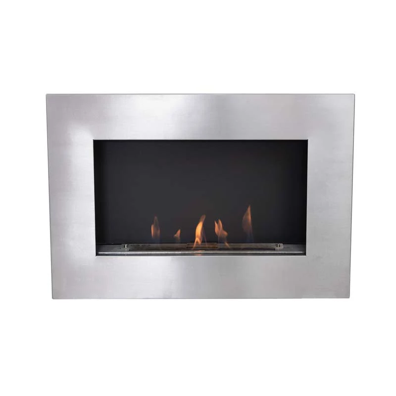 Murus 800 - Geborsteld staal | ScandiFlames | Hangende bio-ethanol haard | Geborsteld staal afbeelding 1