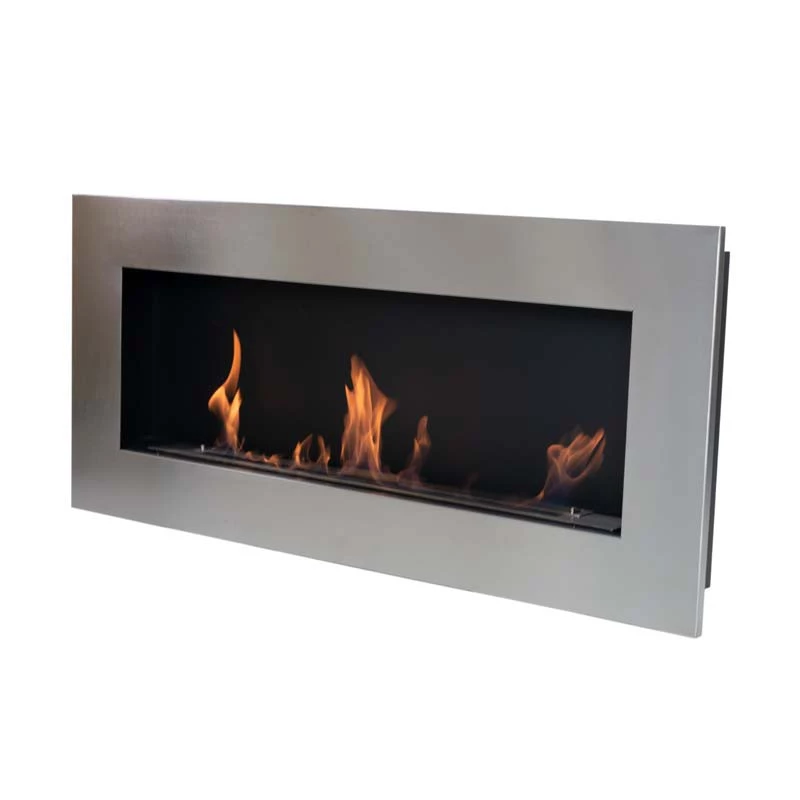 Murus 1200 - Brushed Steel | ScandiFlames | Hangende bio-ethanol haard | Geborsteld staal afbeelding 1