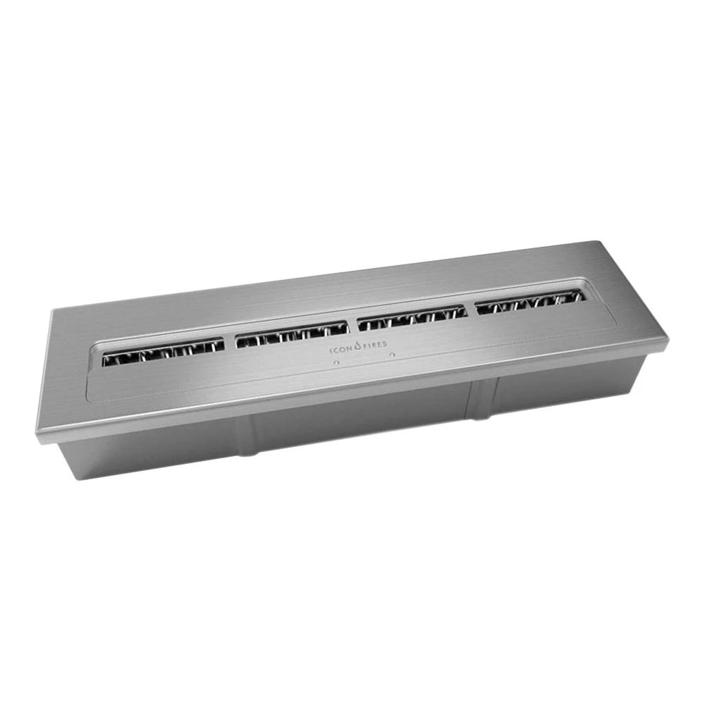 Long Burner Steel - 92,4 cm Icon Fires  | Bioethanolhaard-shop.nl | Handmatige bio-ethanol brander