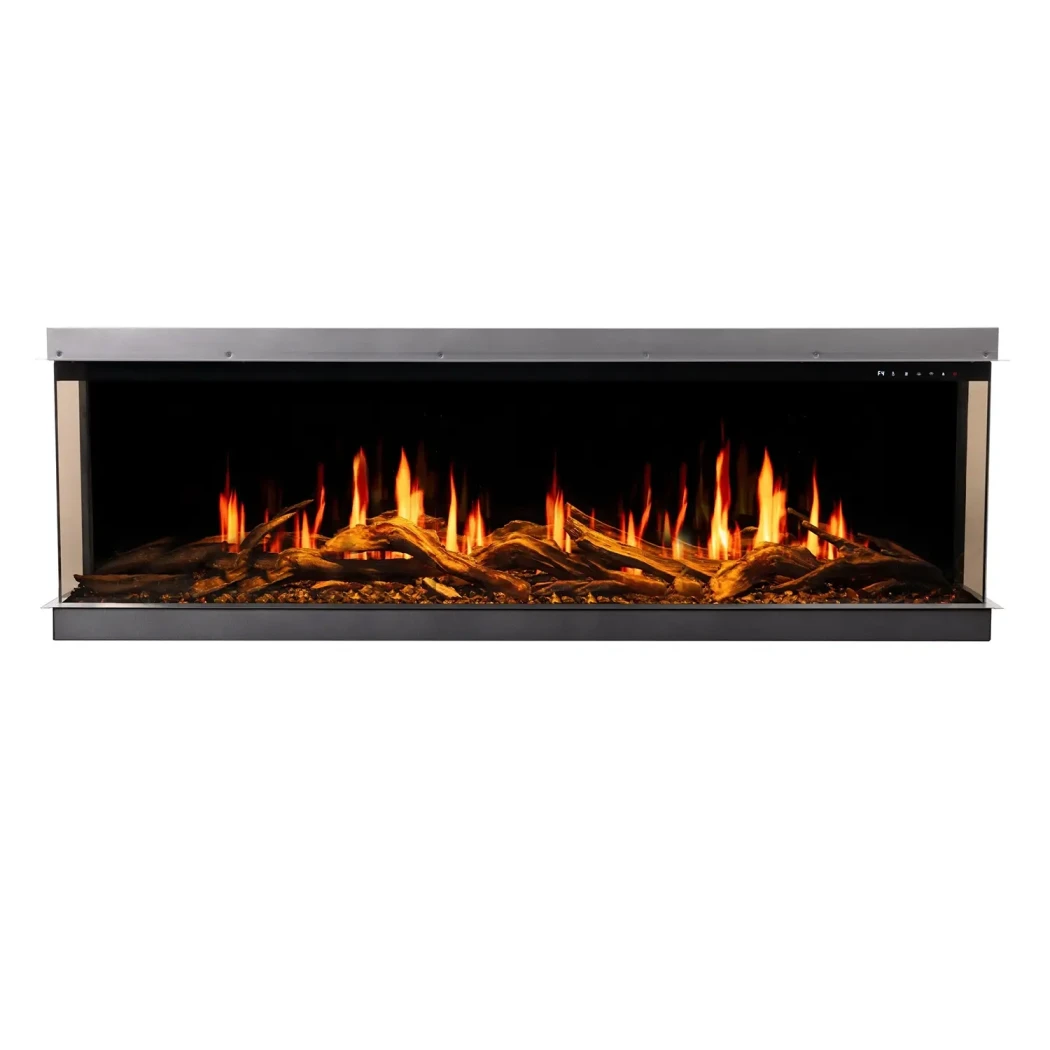 Aflamo Gold 152 cm Elektrische Haard - Wandgemonteerd, LED Vlam, 6 Kleuren, 2 kW Warmteafgifte afbeelding 1