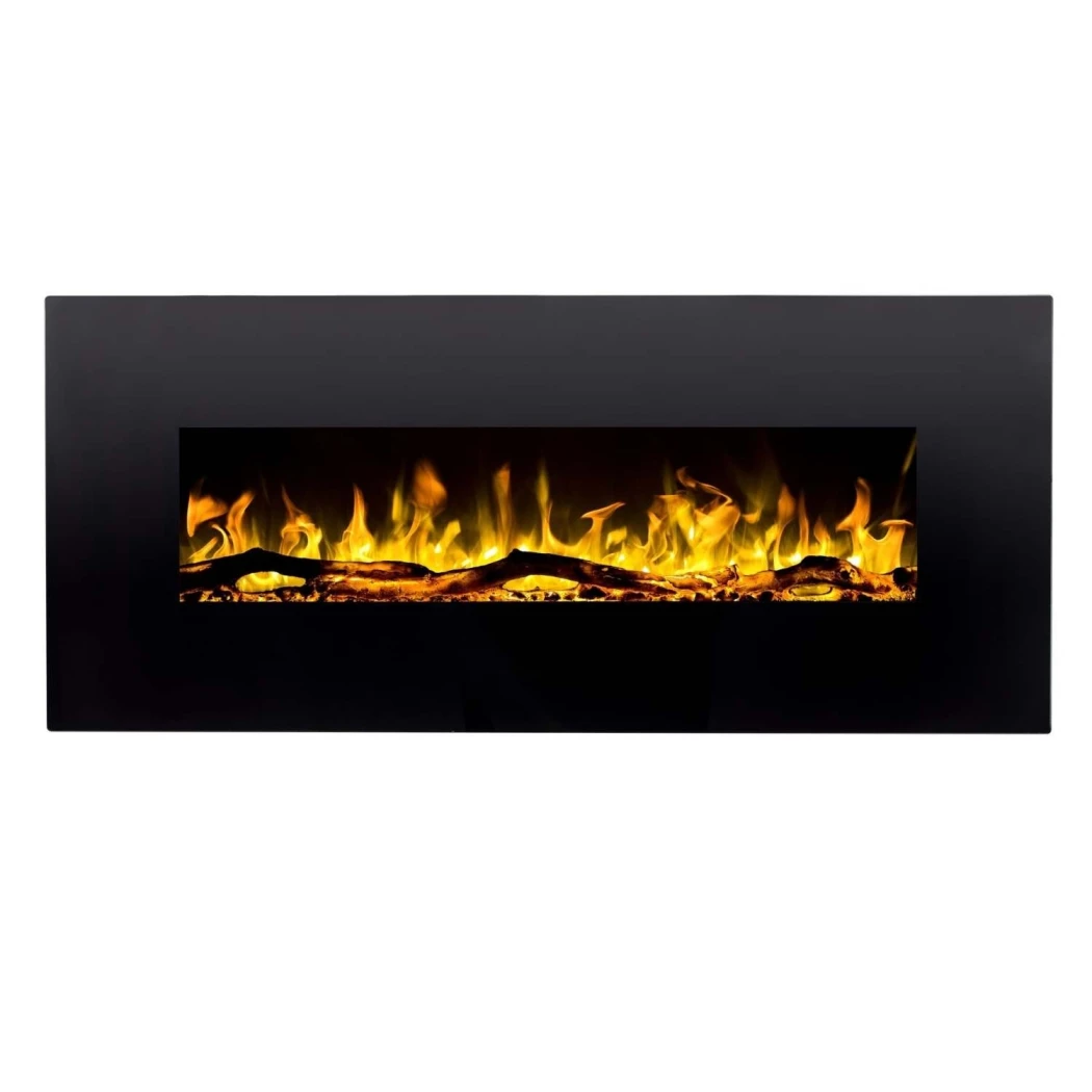 Aflamo Albion 128 cm Zwart Elektrische Haard - Wandgemonteerde LED, 0,75-1,5 kW Verwarming afbeelding 1