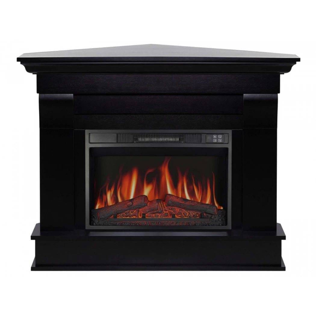 Albion Corner ArtiLED 23 - Zwartbruin ArtiFlame  | Bioethanolhaard-shop.nl | Vrijstaande hoek elektrische haard , Vrijstaande elektrische haard