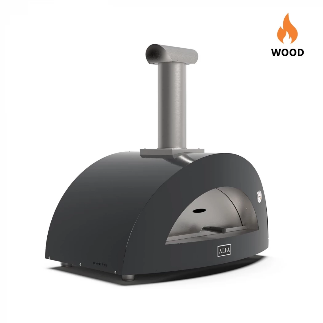Moderno 3 Pizza Grijs Houtgestookte Pizzaoven Alfa Forni  | Bioethanolhaard-shop.nl | Buitenpizzaoven