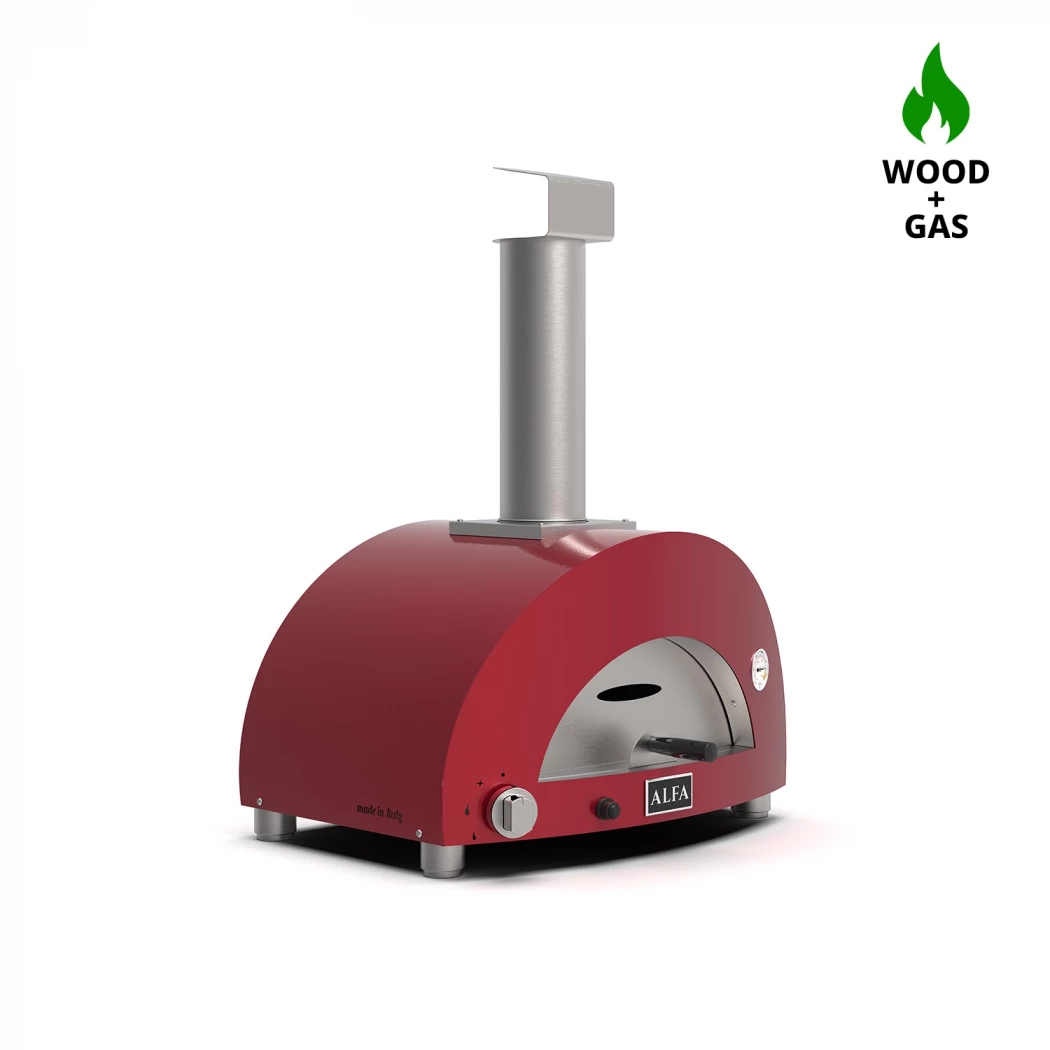 Moderno 1 Pizza Rood Hybride Pizzaoven Alfa Forni  | Bioethanolhaard-shop.nl | Buitenpizzaoven