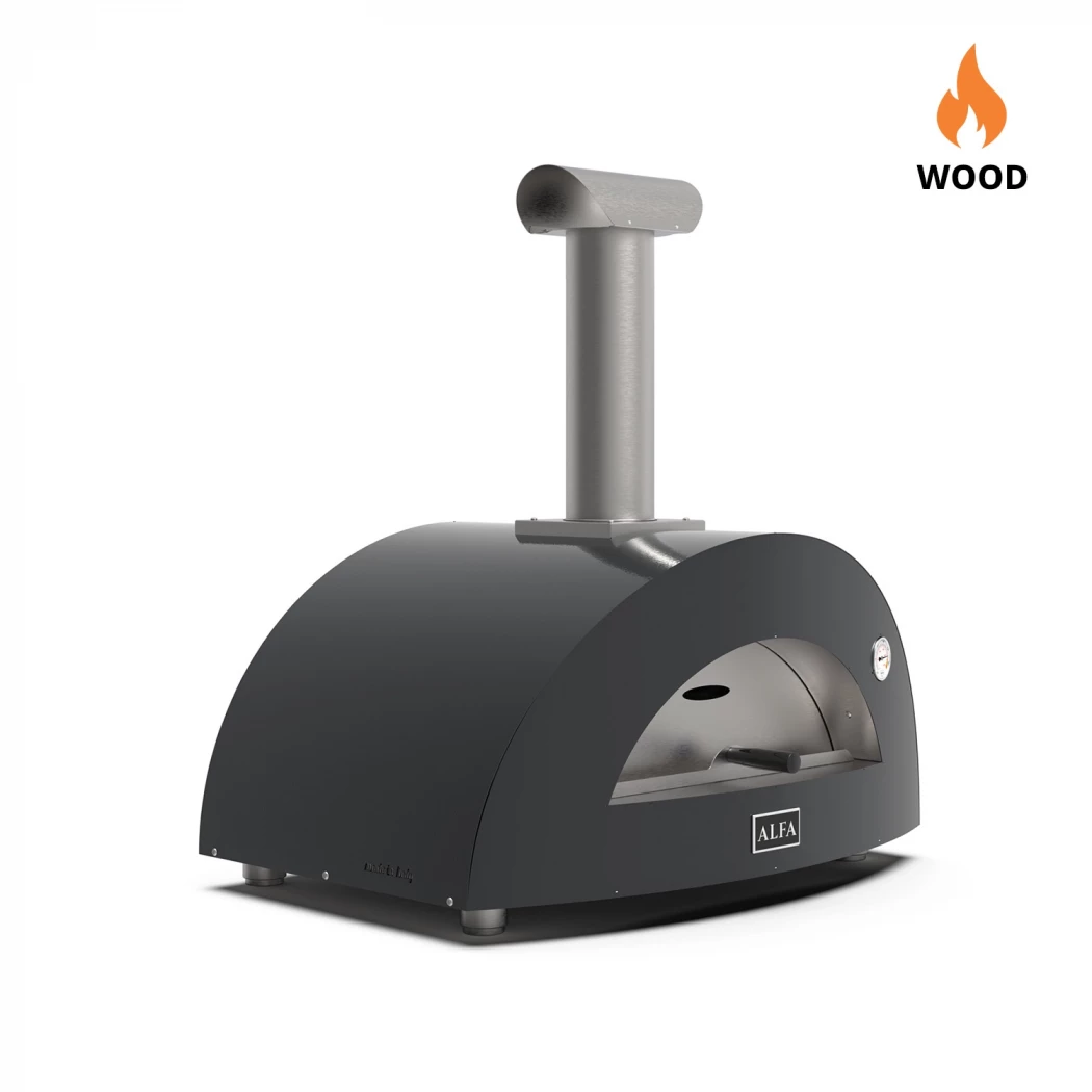 Moderno 2 Pizza Grijs Houtgestookte Pizzaoven Alfa Forni  | Bioethanolhaard-shop.nl | Buitenpizzaoven