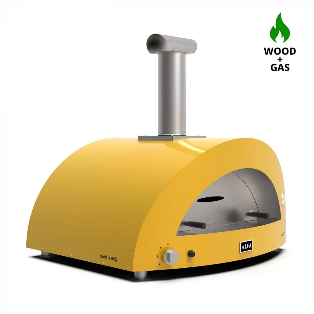 Moderno 5 Pizza Geel Hybride Pizzaoven Alfa Forni  | Bioethanolhaard-shop.nl | Buitenpizzaoven