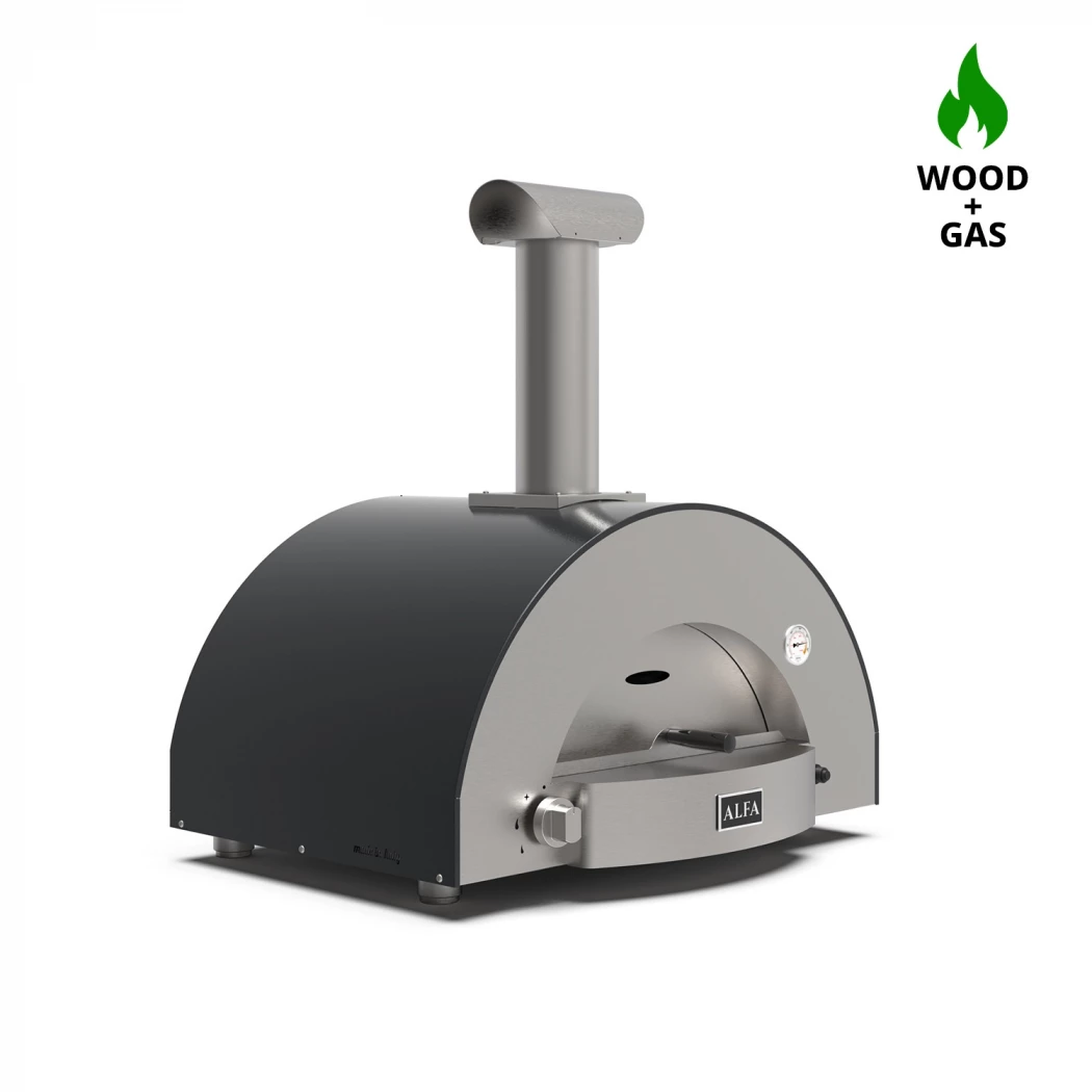 Alfa Forni Classico 2 Pizza’s | Hybride oven op gas en hout | Perfect voor buiten | Ruimte voor 2 pizza’s | Authentieke Italiaanse smaak | Bestel nu!