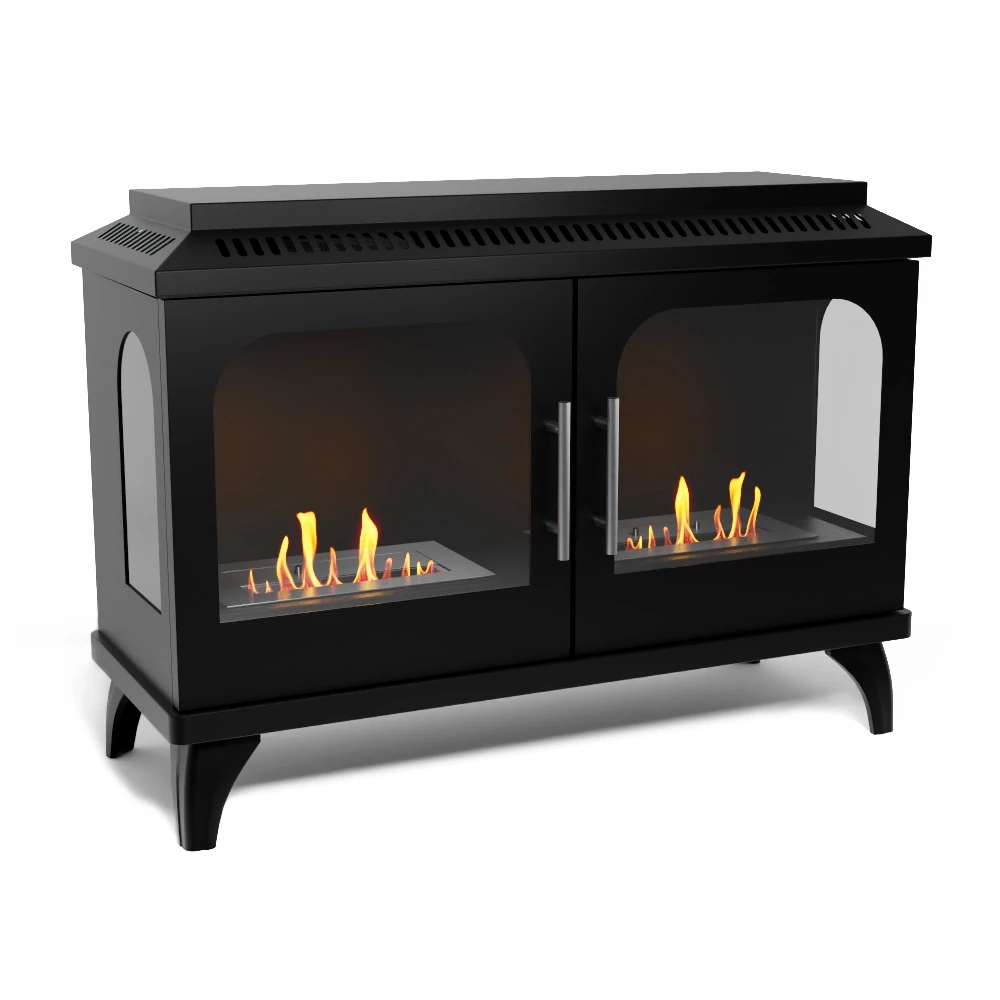 Atlanta Double Bio-ethanol Kachel ScandiFlames | Bioethanolhaard-shop.nl | Bio-ethanol kachel
