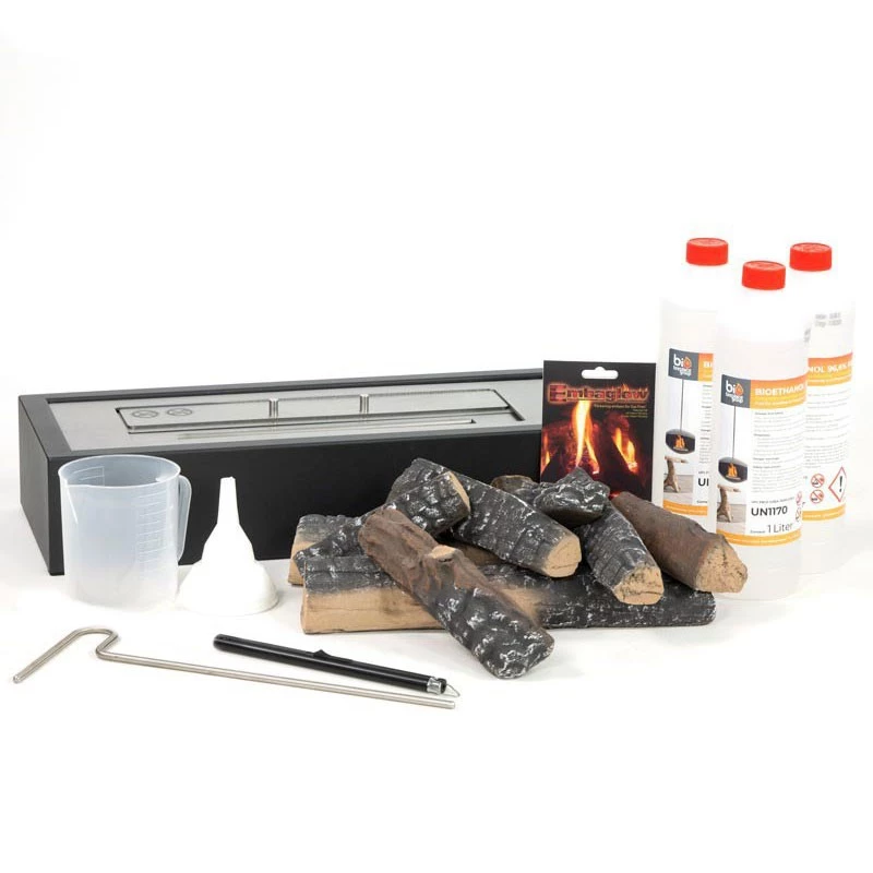 Doe-het-zelf bio-haardpakket - 50 cm ScandiFlames | Bioethanolhaard-shop.nl | Inzet voor bestaande open haard