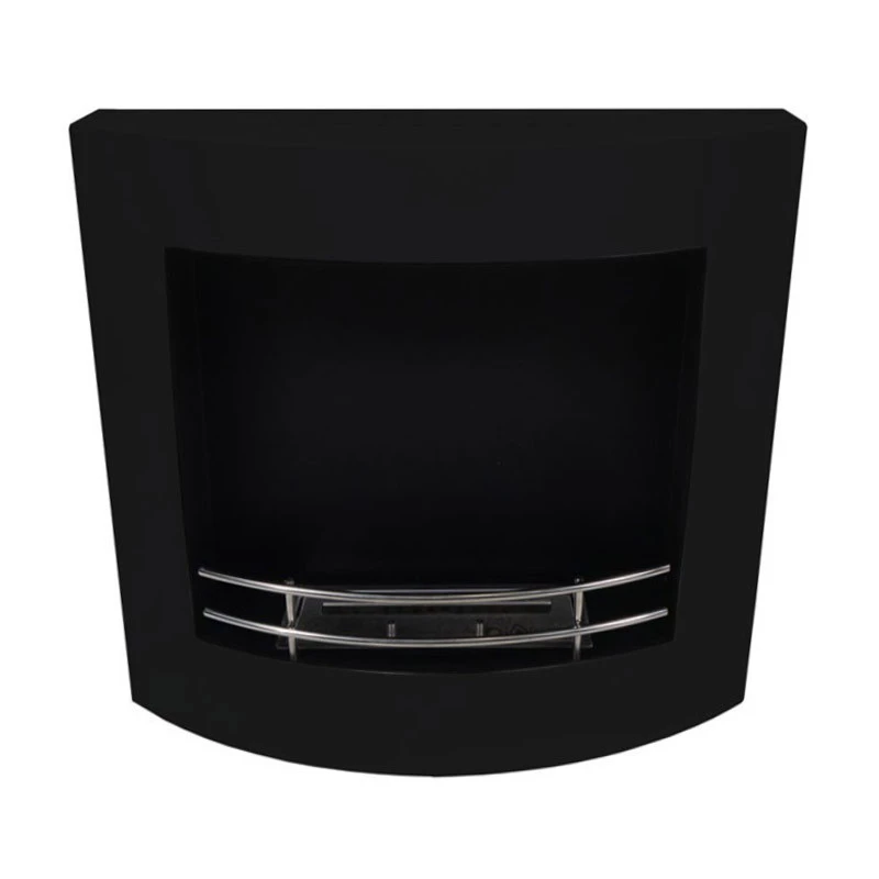 Muur-hangende bio-ethanol haard in zwart ScandiFlames  | Bioethanolhaard-shop.nl | Hangende bio-ethanol haard