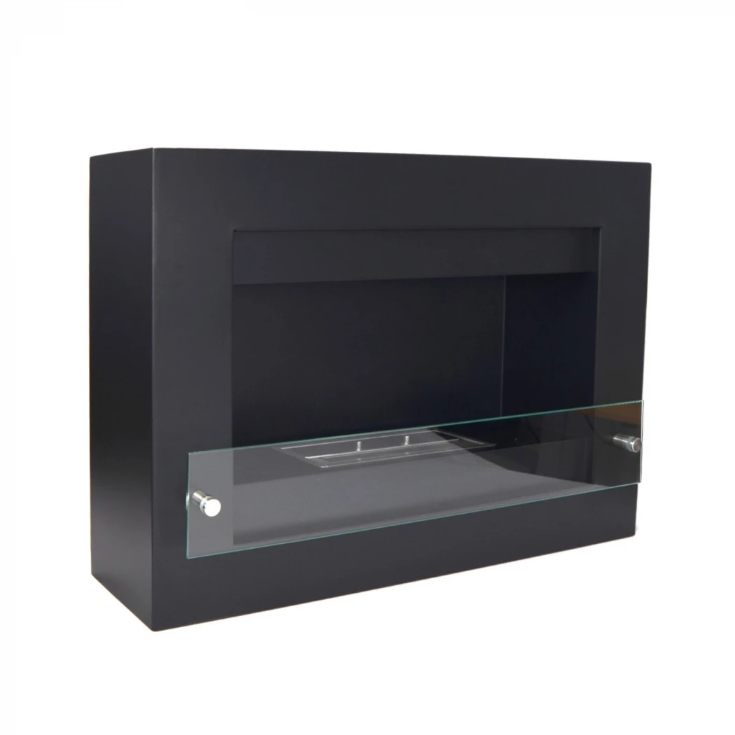 Nebraska Black - Zwarte Bio-ethanol wandhaard ScandiFlames  | Bioethanolhaard-shop.nl | Hangende bio-ethanol haard