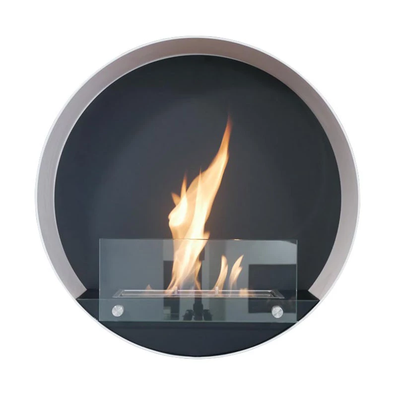 Delaware Wit - Ronde wandhaard op Bio-ethanol ScandiFlames  | Bioethanolhaard-shop.nl | Hangende bio-ethanol haard