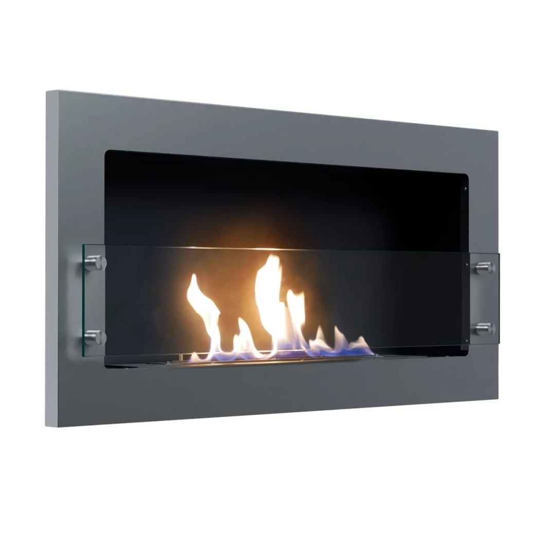 Texas - Stalen bio-ethanol wandhaard ScandiFlames  | Bioethanolhaard-shop.nl | Hangende bio-ethanol haard