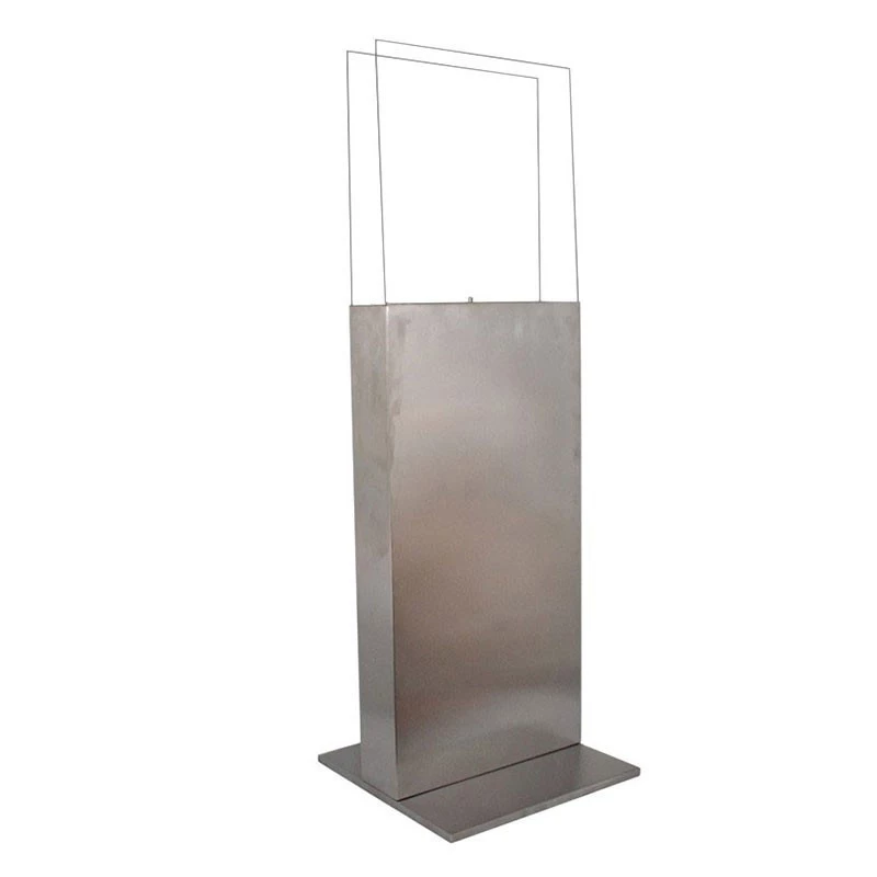 Hoge stalen bio-ethanol haard met glas boven ScandiFlames  | Bioethanolhaard-shop.nl | Vrijstaande bio-ethanol haard