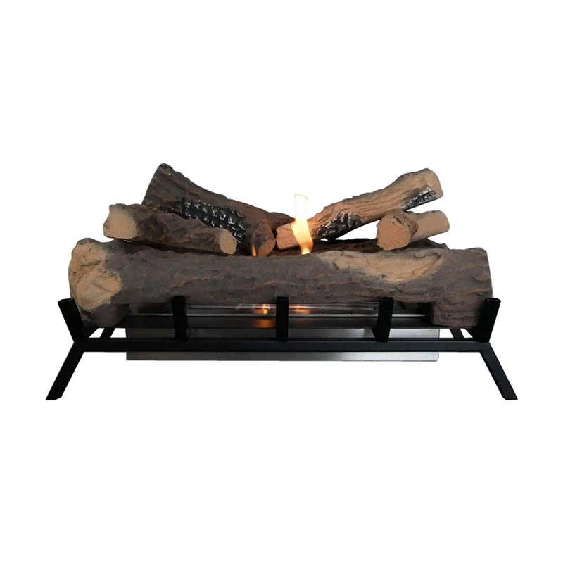 Grate L - Inzetbrander met keramisch hout (60 cm) | ScandiFlames | Inzet voor bestaande open haard | Zwart afbeelding 1