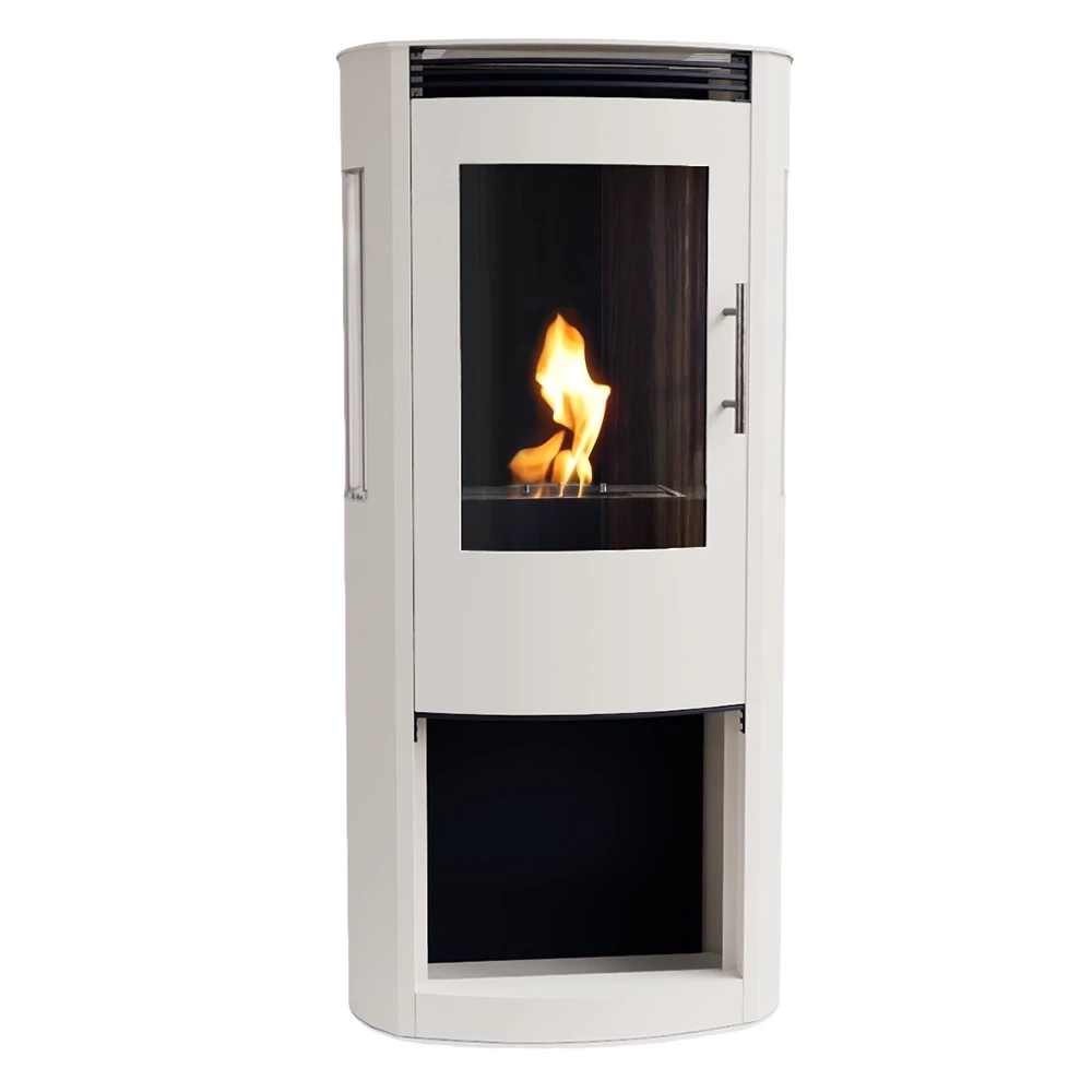 Lincoln - Bio-ethanol kachel - Wit ScandiFlames | Bioethanolhaard-shop.nl | Vrijstaande bio-ethanol haard