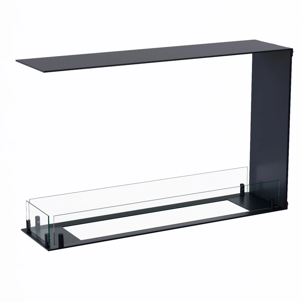 Foco Room Divider 800 Smal | | 3-zijdige inbouw bio-ethanol haard | Zwart afbeelding 1