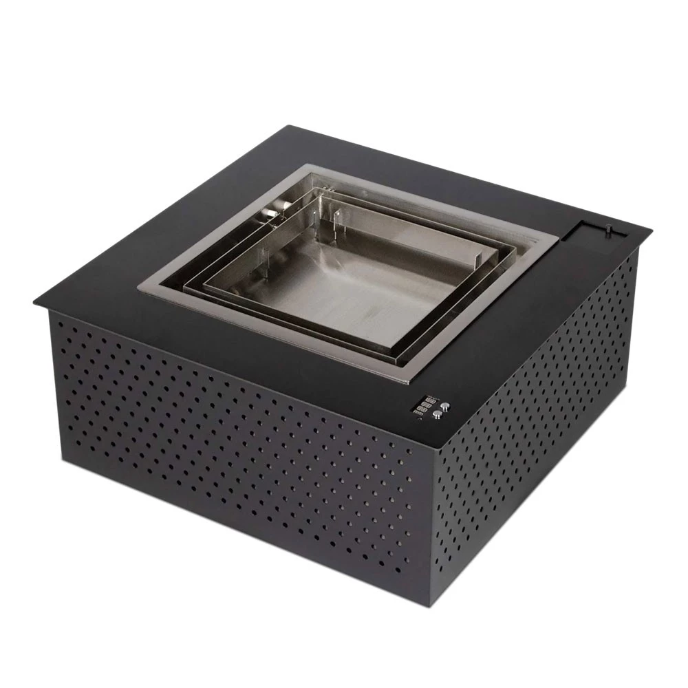 Kwadraat brander met afstandsbediening 50 cm  | Bioethanolhaard-shop.nl | Automatische bio-ethanol brander
