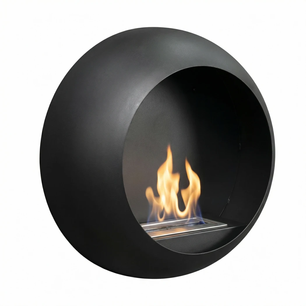 Colorado - Bio-ethanol wandhaard | ScandiFlames | Hangende bio-ethanol haard | Zwart afbeelding 1