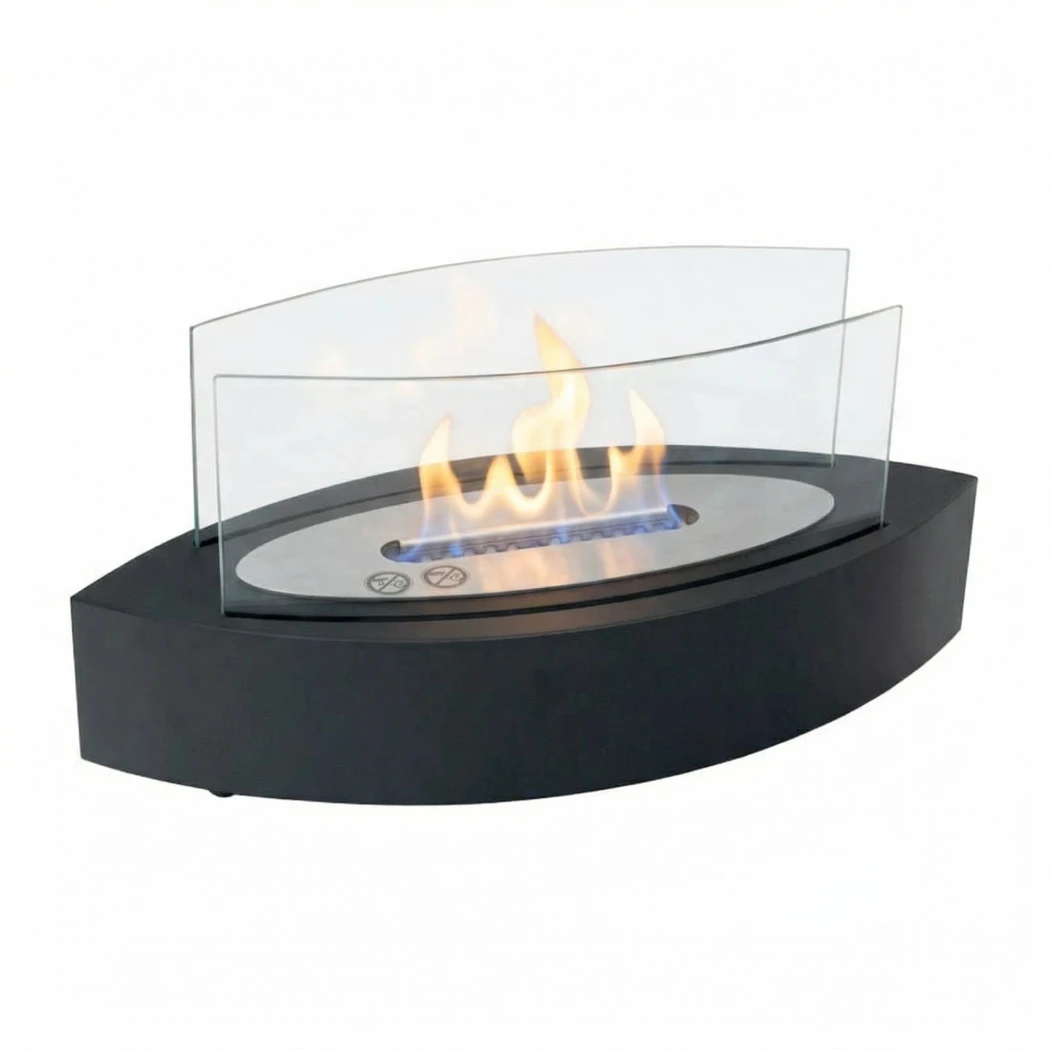 Ovaal tafel bio-ethanol haard | ScandiFlames | Bio-ethanol tafelhaard | Zwart afbeelding 1