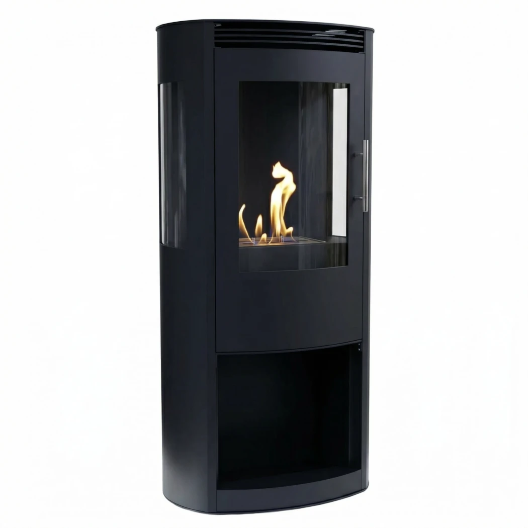 Lincoln Zwart | ScandiFlames | Vrijstaande bio-ethanol haard | Zwart afbeelding 1