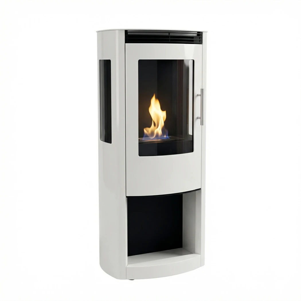 Lincoln - Bio-ethanol kachel - Wit | ScandiFlames | Vrijstaande bio-ethanol haard | Wit afbeelding 1