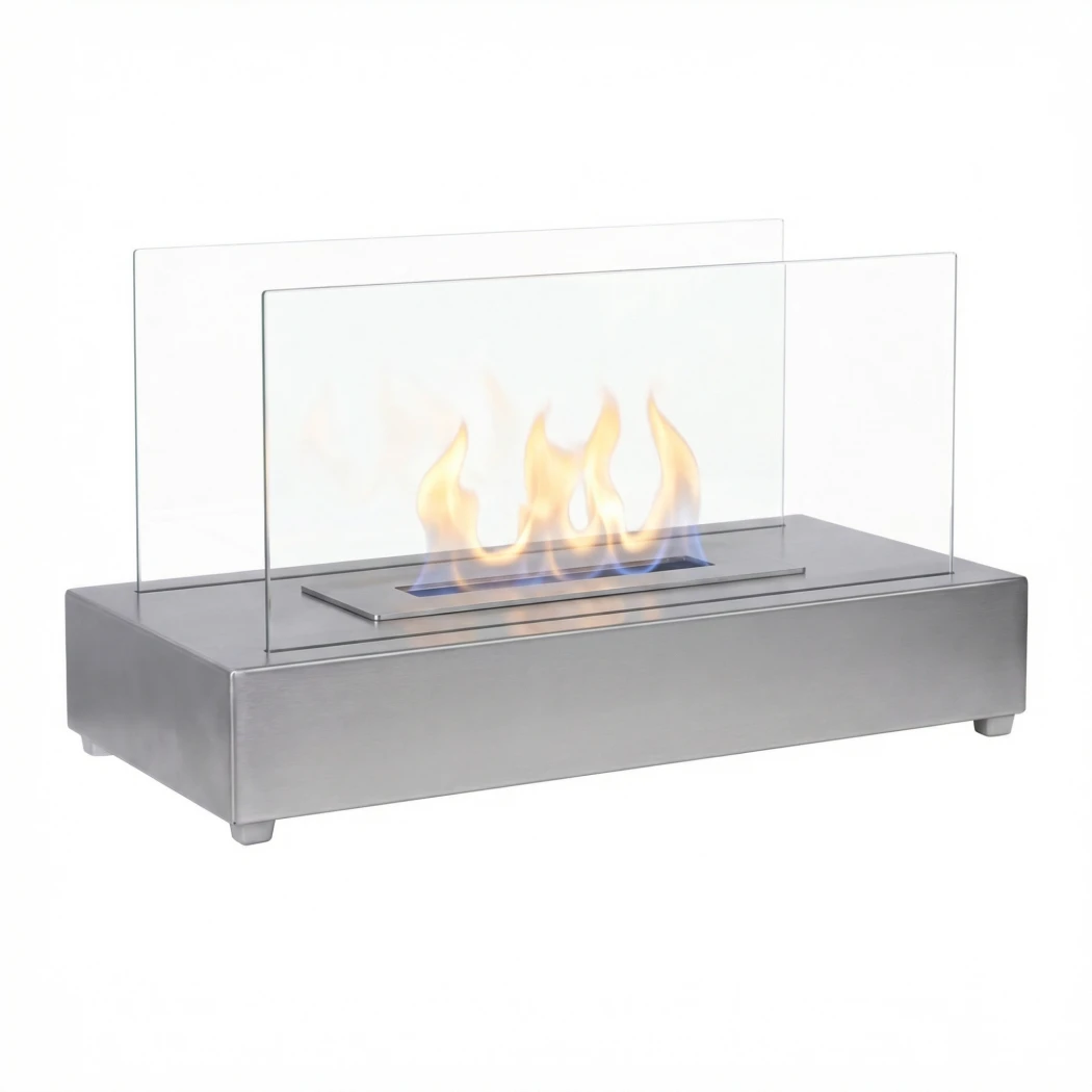 Kleine Tafel Bio-ethanolhaard in Staal Lambeth van ScandiFlames | Betaalbare Tafel Bio-ethanolhaard | Compacte Verplaatsbare Bio-ethanolhaard voor Binnen- en Buitengebruik | Kleine Stalen Bio- afbeelding 1