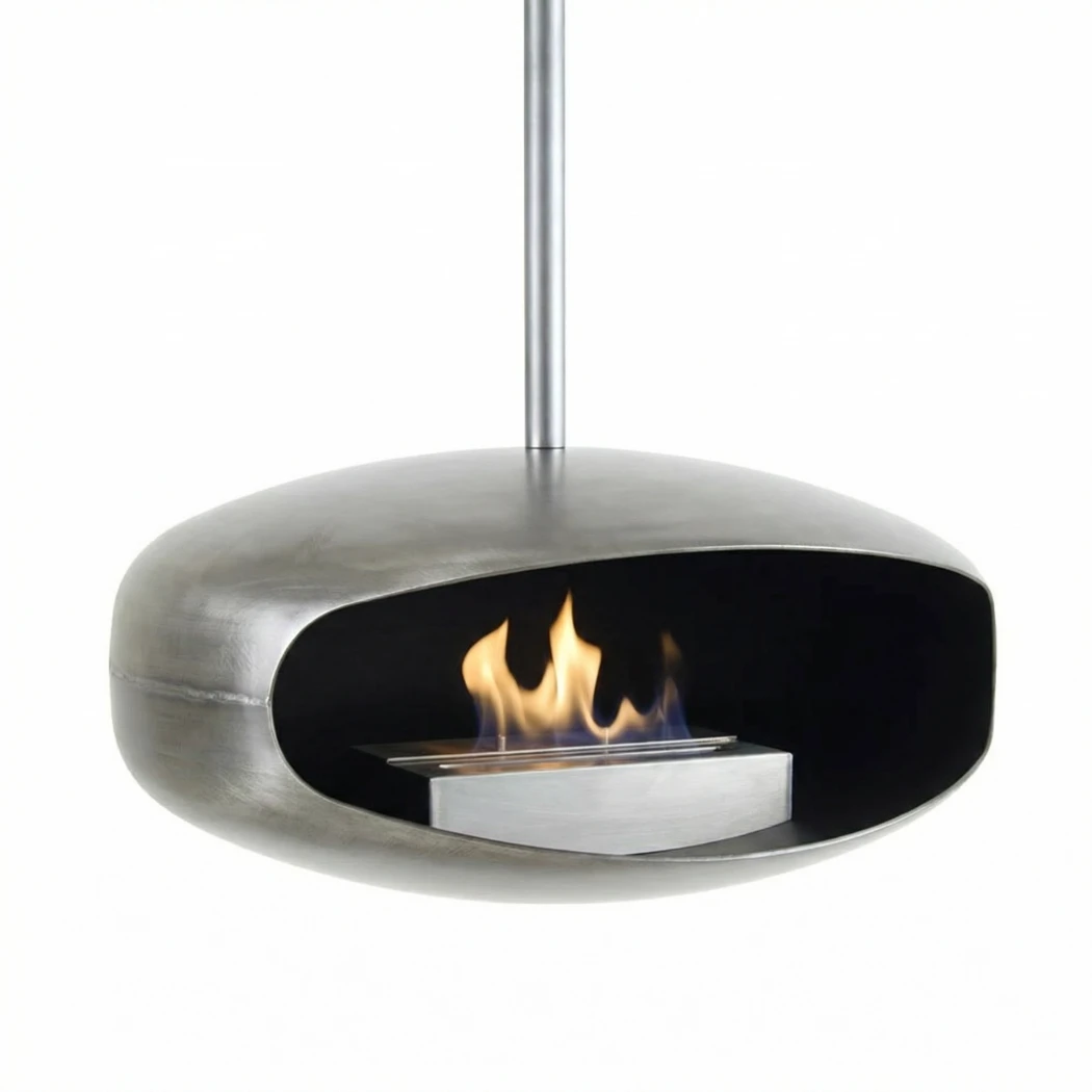 New York UFO-60 plafond-hangende | Hein & Haugaard | Plafond bio-ethanol haard | Staal afbeelding