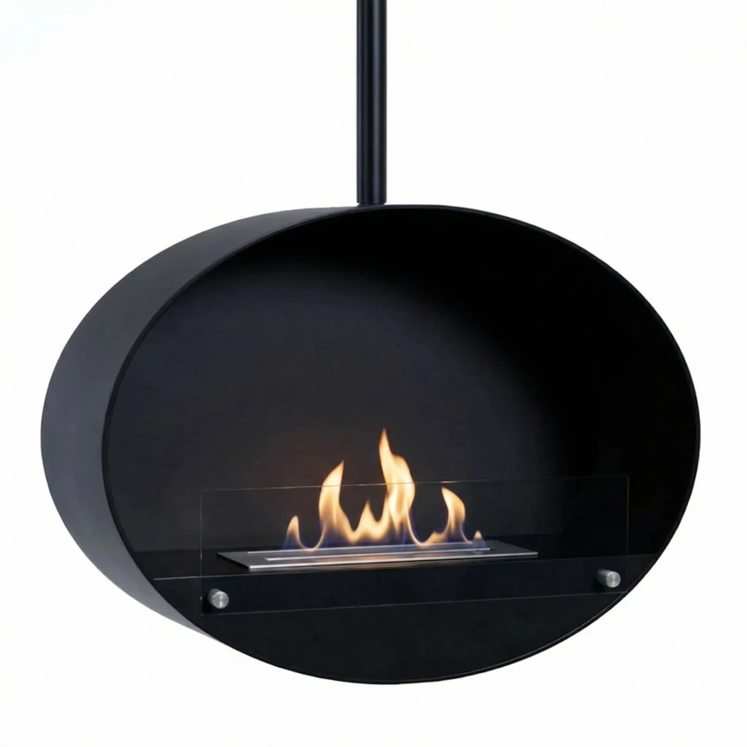 Halifax Black - 80 cm | ScandiFlames | Plafond bio-ethanol haard | Zwart afbeelding 1