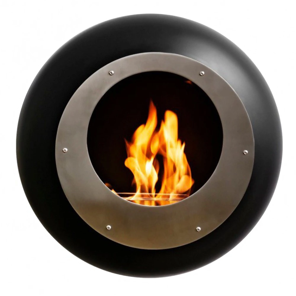 Cocoon Vellum | Mat zwart | Cocoon Fires | wandhaard op bioethanol | bioethanol haard voor de wand