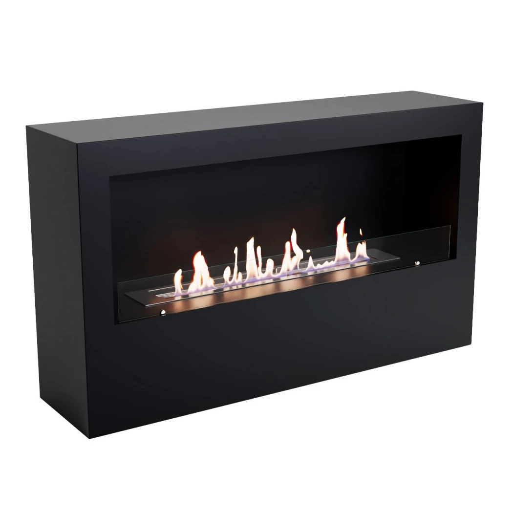 Bismarck - Zwart - Vrijstaande 1-zijdige biohaard | ScandiFlames | 2-zijdige inbouw bio-ethanol haard , Vrijstaande bio-ethanol haard | Zwart afbeelding 1