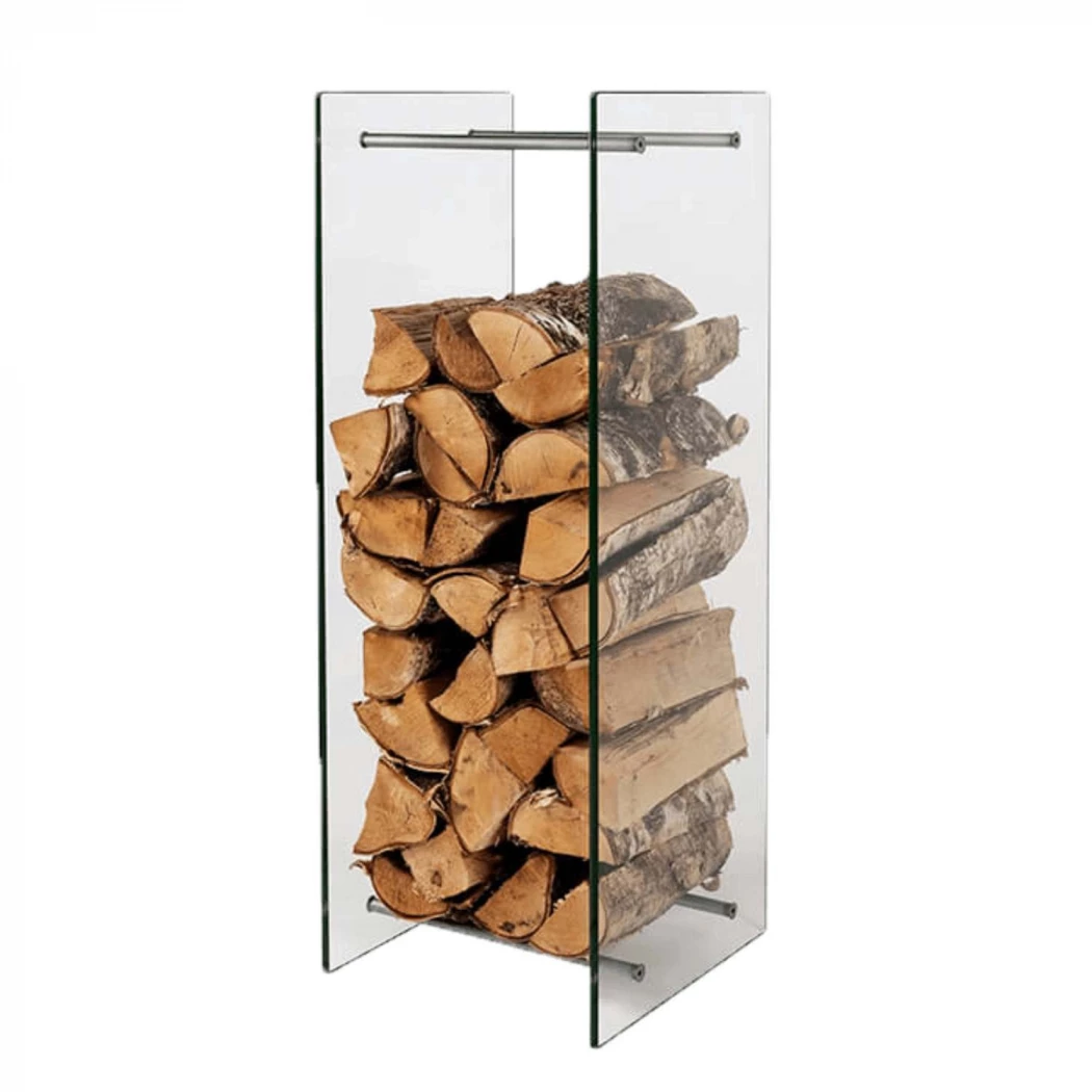Brandhoutrek voor het opbergen van brandhout - Termatech - Glas