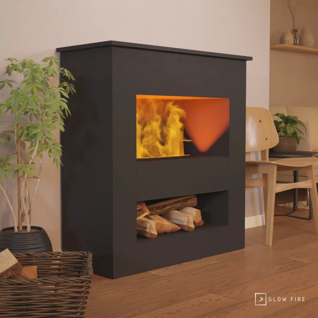 Brecht Waterdamp haard - Sort Glow Fire | Bioethanolhaard-shop.nl | Vrijstaande waterdamphaard