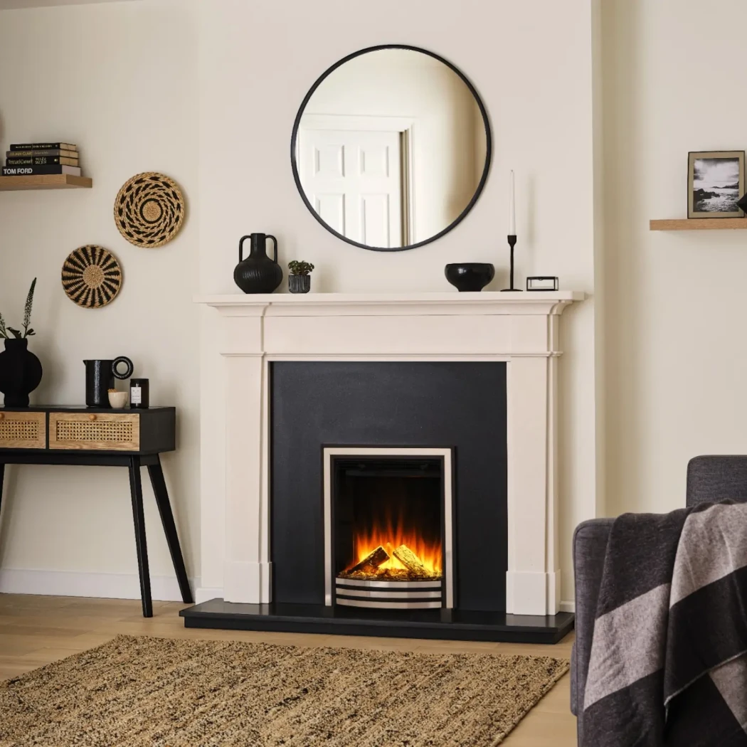 Sway Classic - Krom British Fires  | Bioethanolhaard-shop.nl | 1-zijdige inbouw elektrische haard
