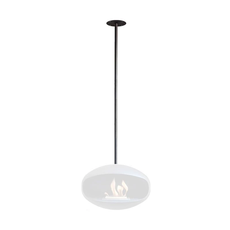 Cocoon Fires | Mat zwarte plafondbeugel en staaf | Cocoon pedestal omvormen tot plafondgemonteerde Cocoon Aeris