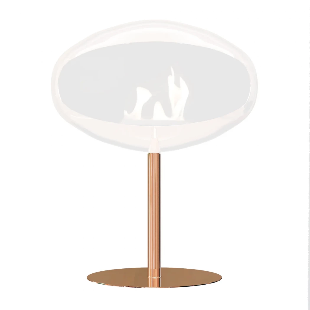 Cocoon Pedestal voetstuk | Gepolijst koper | Cocoon Fires | Plafondhaard Cocoon Aeris omvormen tot vrijstaande Cocoon pedestal