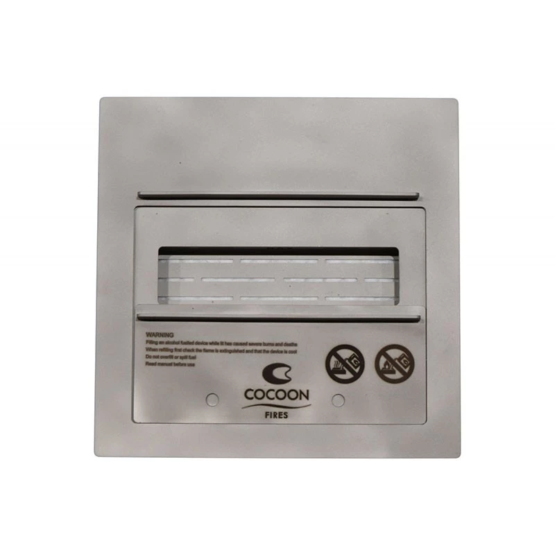 Cocoon Fires 2.0 brander | Zilveren stalen brander | Cocoon Fires | Bioethanol haard