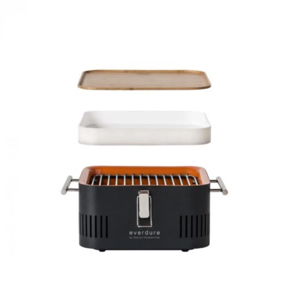 Houtskoolgrill HBCUBEGEU Cube Everdure  | Bioethanolhaard-shop.nl | BBQ kolengrill
