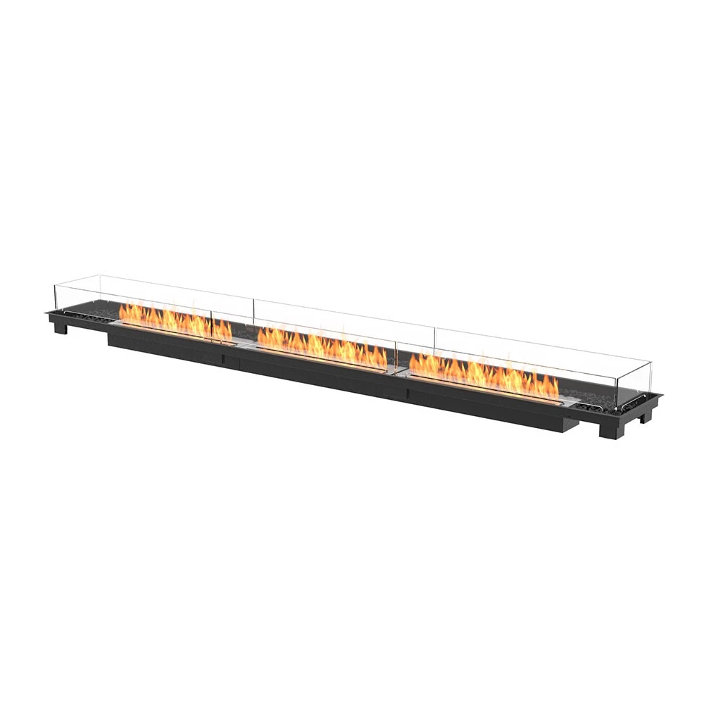 Linear 130 bio-ethanol haard inbouwkit | EcoSmart Fire | Handmatige bio-ethanol brander | Staal , Zwart afbeelding 1