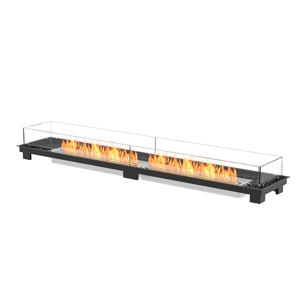 Linear 90 bio-ethanol haard inbouwkit | EcoSmart Fire | Handmatige bio-ethanol brander | Staal , Zwart afbeelding 1