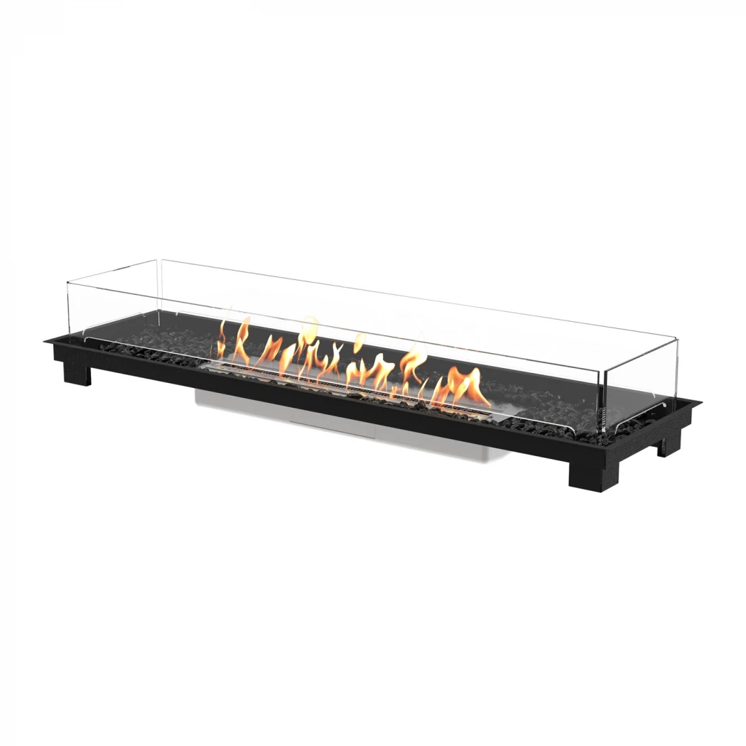 Linear 65 bio-ethanol haard inbouwkit | EcoSmart Fire | Handmatige bio-ethanol brander | Staal , Zwart afbeelding