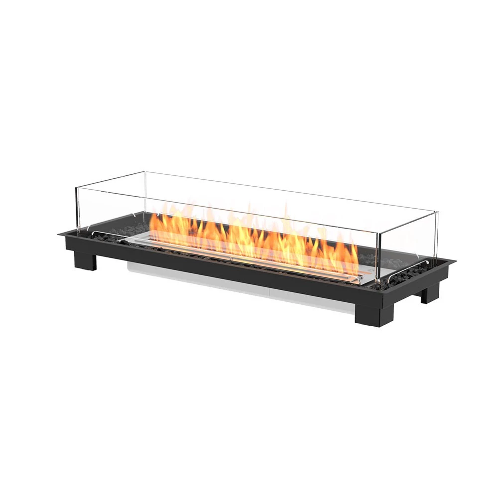 Linear 50 bio-ethanol haard inbouwkit | EcoSmart Fire | Handmatige bio-ethanol brander | Zwart afbeelding 1